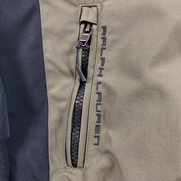 RLX Ralph Lauren McKinley Jacket Mens Medium Olive Green Black Nylon - Picture 6 of 13